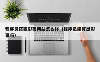 宁阳程序员搭建彩票网站怎么样（程序员能算出彩票吗）